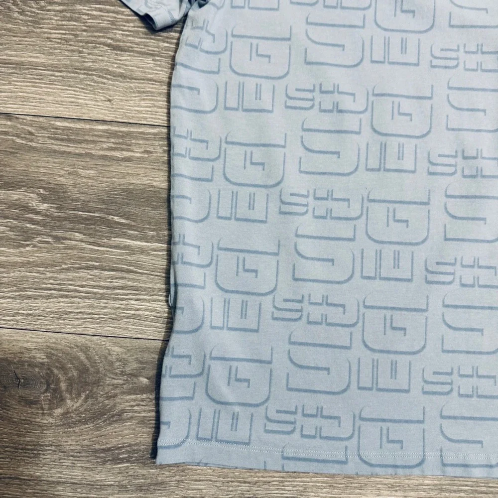 Guess Mens Active Nimbus T-Shirt XL Light Blue Logo Print Crew Neck Short Sleeve - Picture 10 of 12